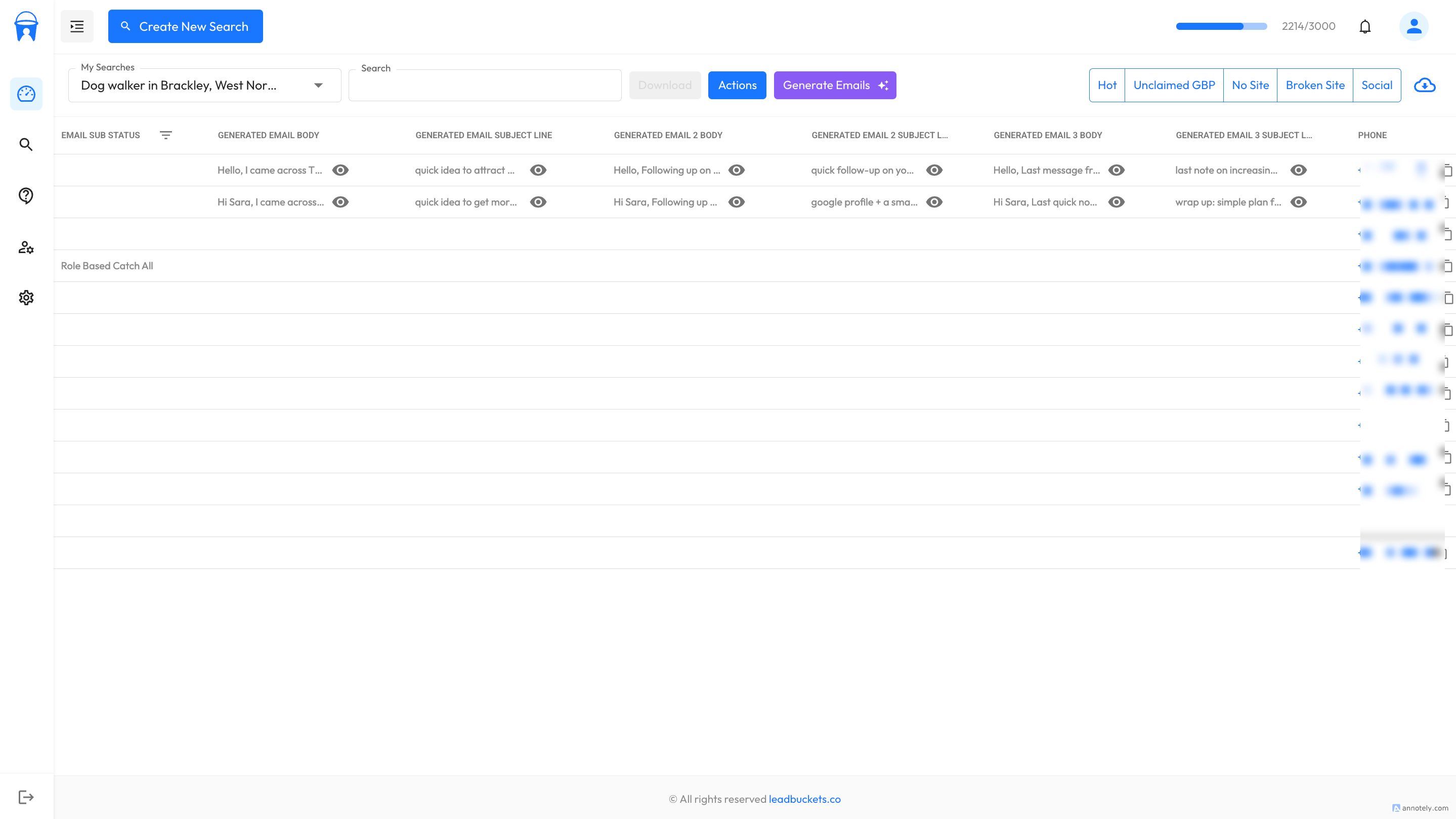 View and download generated email sequence